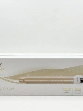 Beauty Works Professional Styler 1in Ceramic Curling Wand Gold 210°C BW041